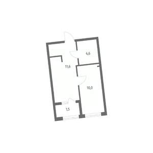 1-к квартира, строящийся дом, 31м2, 6/8 этаж