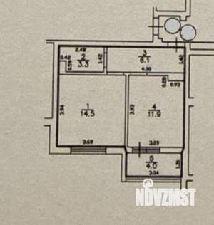1-к квартира, вторичка, 40м2, 3/12 этаж