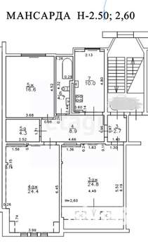 3-к квартира, вторичка, 96м2, 4/4 этаж