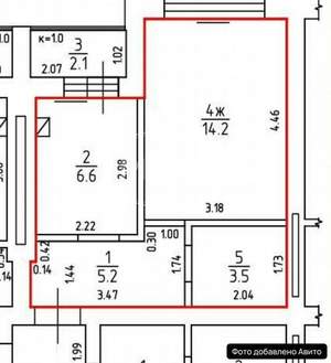 1-к квартира, вторичка, 30м2, 4/8 этаж