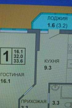 1-к квартира, вторичка, 34м2, 5/9 этаж