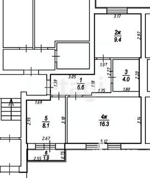 2-к квартира, вторичка, 44м2, 1/3 этаж