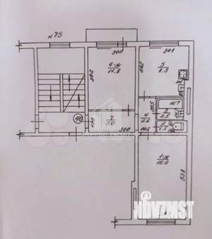 2-к квартира, вторичка, 48м2, 4/4 этаж