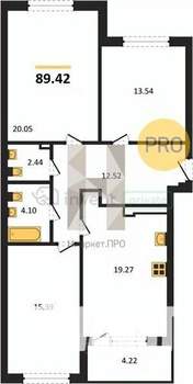 3-к квартира, вторичка, 89м2, 2/8 этаж