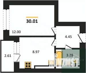 1-к квартира, вторичка, 30м2, 5/9 этаж