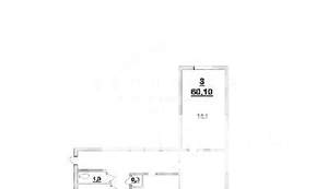 3-к квартира, вторичка, 60м2, 5/5 этаж