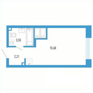 Студия квартира, вторичка, 21м2, 3/26 этаж