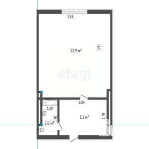 Студия квартира, вторичка, 18м2, 5/5 этаж