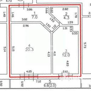 1-к квартира, вторичка, 50м2, 5/9 этаж