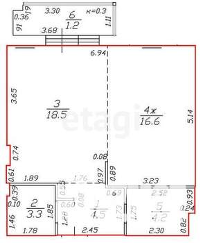 Студия квартира, вторичка, 47м2, 5/11 этаж