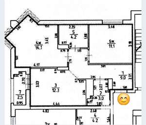 2-к квартира, сданный дом, 57м2, 3/9 этаж