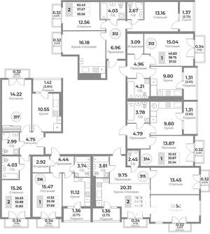 2-к квартира, вторичка, 66м2, 10/10 этаж