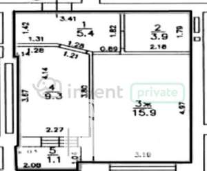 1-к квартира, вторичка, 35м2, 3/6 этаж