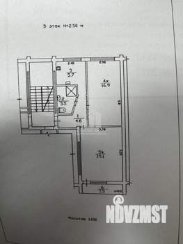 2-к квартира, вторичка, 50м2, 5/5 этаж