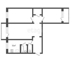 3-к квартира, вторичка, 64м2, 3/10 этаж