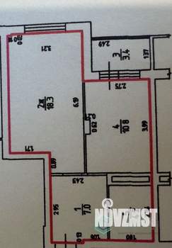 1-к квартира, вторичка, 43м2, 3/17 этаж