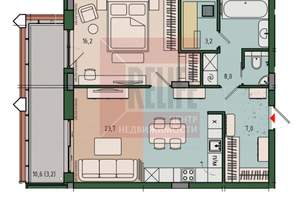 1-к квартира, вторичка, 61м2, 11/13 этаж