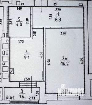 1-к квартира, вторичка, 36м2, 5/8 этаж