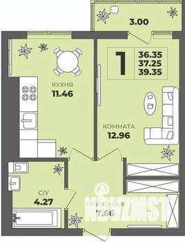 1-к квартира, вторичка, 37м2, 5/8 этаж