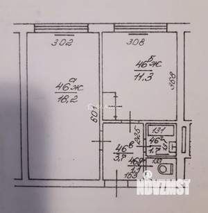 1-к квартира, вторичка, 33м2, 4/5 этаж