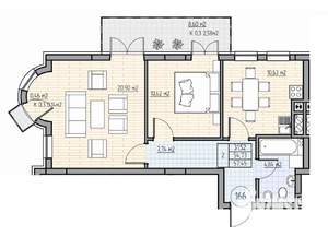 2-к квартира, вторичка, 57м2, 4/7 этаж