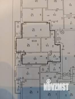 2-к квартира, вторичка, 64м2, 7/16 этаж