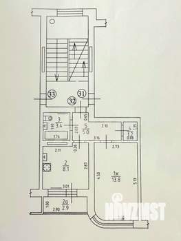 1-к квартира, вторичка, 32м2, 2/5 этаж
