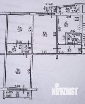 3-к квартира, вторичка, 64м2, 5/5 этаж
