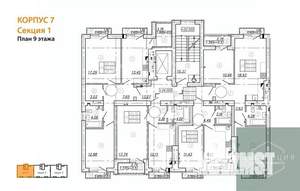 1-к квартира, вторичка, 39м2, 9/9 этаж