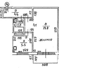 1-к квартира, вторичка, 32м2, 4/5 этаж