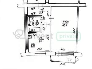 1-к квартира, вторичка, 32м2, 5/5 этаж