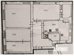 4-к квартира, вторичка, 96м2, 1/4 этаж