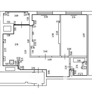 2-к квартира, вторичка, 59м2, 13/17 этаж