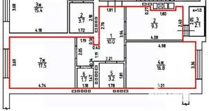 2-к квартира, вторичка, 59м2, 9/9 этаж