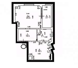 1-к квартира, вторичка, 56м2, 13/21 этаж