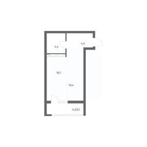 1-к квартира, вторичка, 31м2, 3/18 этаж