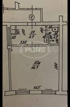 1-к квартира, вторичка, 24м2, 1/5 этаж