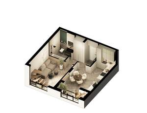 1-к квартира, вторичка, 60м2, 7/7 этаж