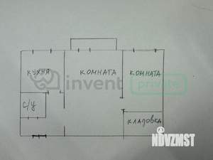 2-к квартира, вторичка, 45м2, 4/5 этаж