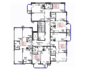 2-к квартира, строящийся дом, 55м2, 4/9 этаж