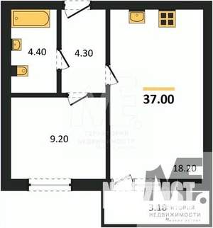 1-к квартира, вторичка, 37м2, 5/8 этаж