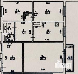 3-к квартира, вторичка, 85м2, 2/9 этаж
