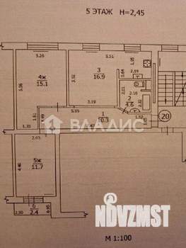 3-к квартира, вторичка, 59м2, 5/9 этаж