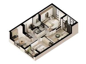 3-к квартира, строящийся дом, 78м2, 2/7 этаж