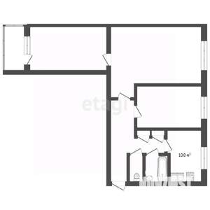 3-к квартира, вторичка, 61м2, 8/9 этаж