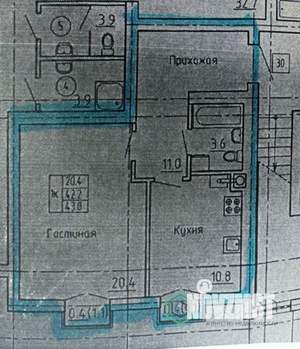 1-к квартира, вторичка, 46м2, 1/7 этаж