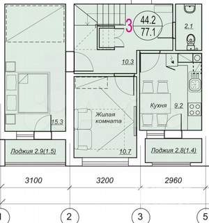 3-к квартира, вторичка, 80м2, 5/5 этаж