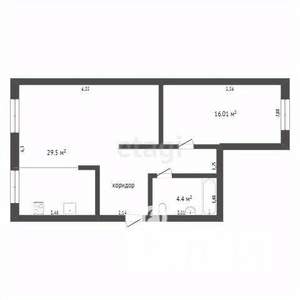 2-к квартира, вторичка, 65м2, 1/5 этаж