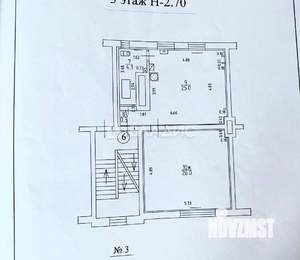 2-к квартира, вторичка, 56м2, 3/3 этаж
