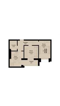 2-к квартира, вторичка, 52м2, 2/10 этаж